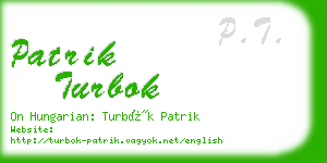 patrik turbok business card